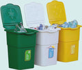 SET DI 3 PATTUMIERE 50 l PER LA RACCOLTA DIFFERENZIATA