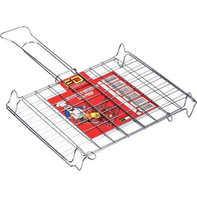 GRATICOLA BARBECUE A RETE DOPPIA FD ACCIAIO CROMATO CM 45X40