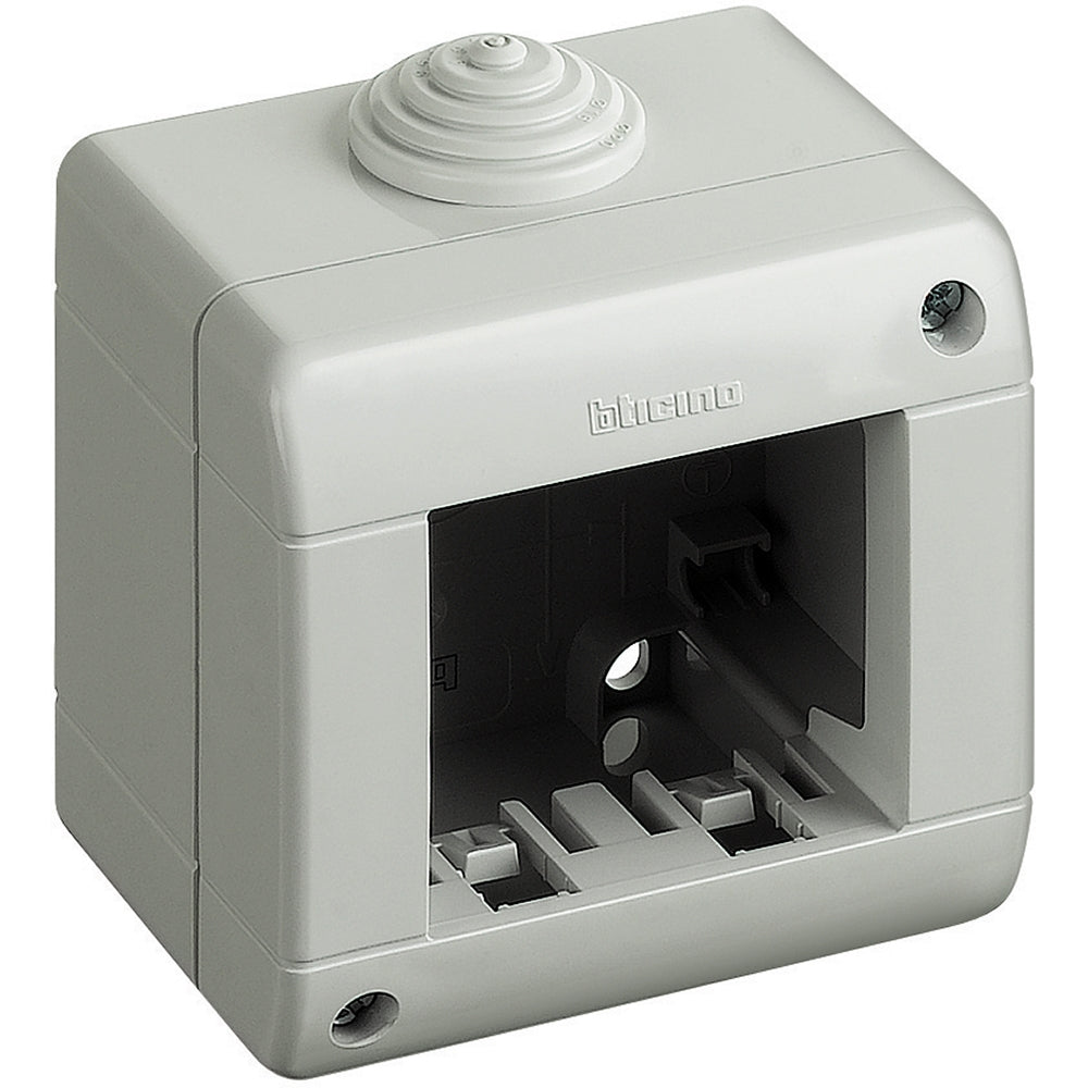 CUSTODIA IP40 2 MODULI BTICINO MATIX COMPOSTA DA BASE E COPERCHIO
