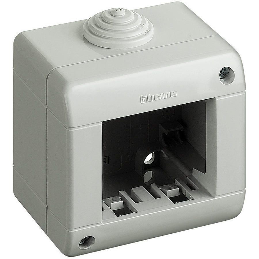 CUSTODIA IP40 2 MODULI BTICINO MATIX COMPOSTA DA BASE E COPERCHIO
