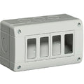 CUSTODIA IP40 4 MODULI BTICINO MATIX COMPOSTA DA BASE E COPERCHIO