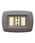 PLACCA TONDO' A 3  MODULI COLOR GRIGIO CHIARO