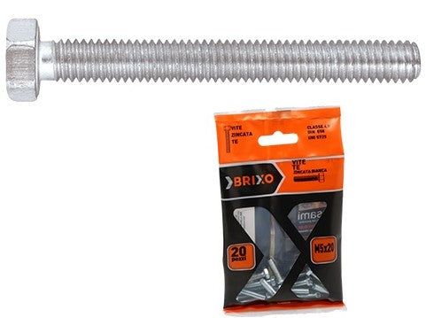VITI TE ZINCATA BRIXO IN BLISTER - M8X40 MM. - CONF. 10 PZ.