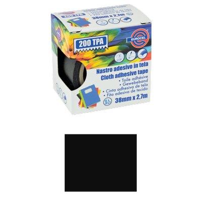 NASTRO ADESIVO TELATO 200 TPA EUROCEL NERO MM 38 ML 2,7
