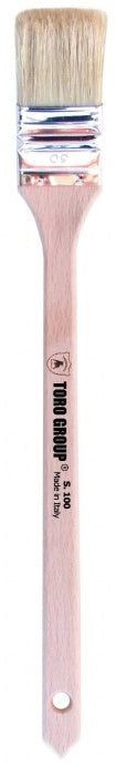 PENNELLO SETOLA BIONDA PER TERMOSIFONI CON MANICO IN LEGNO. LARGHEZZA 40 mm