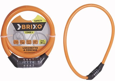 LUCCHETTI BRIXO A CERCHIO PER CICLI COMBI 4 CIFRE
