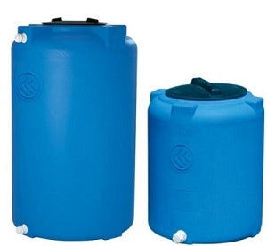 SERBATOIO VERTICALE CILINDRICO IN POLIETILENE PER STOCCAGGIO ACQUA A PRESSIONE ATMOSFERICA LT 350