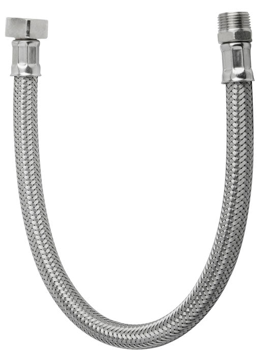 FLESSIBILE IN ACCIAIO AISI 304 3/8"M X 1/2"F  40 CM.  DN10