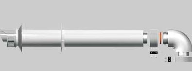 KIT SCARICO COASSIALE CON CURVA 60-100