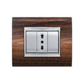 PLACCA NEW PRESTIGE 3 POSTI LEGNO SCURO