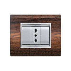 PLACCA NEW PRESTIGE 3 POSTI LEGNO SCURO