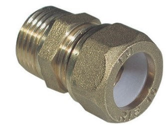 NIPPLE MASCHIO BICONO PER RAME CON OGIVA TEFLON TIEMME 3/8 x 10