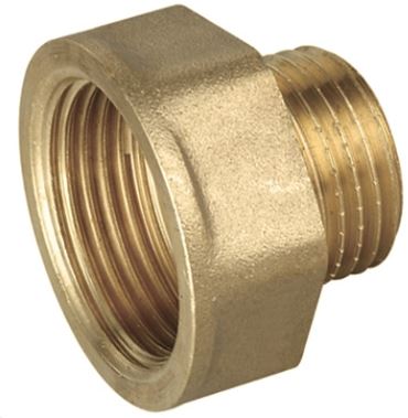PROLUNGA RIDOTTA IN OTTONE GIALLO MF MF 1/2 x 1"