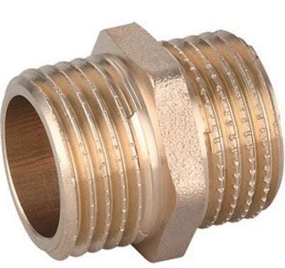 NIPPLES DIRITTO MM OTTONE GIALLO 1/2" TIEMME