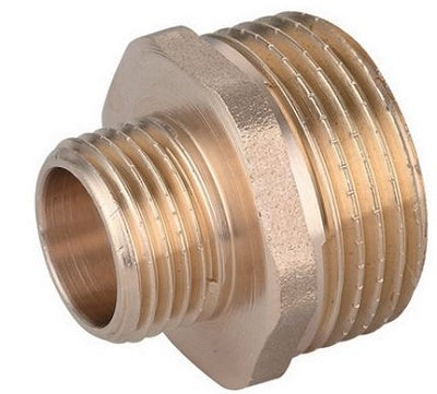 NIPPLE DIRITTO RIDOTTO MM OTTONE GIALLO 1"X1/2