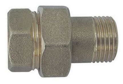 RACCORDO DIRITTO MF 3 PEZZI OTTONE GIALLO 1/2