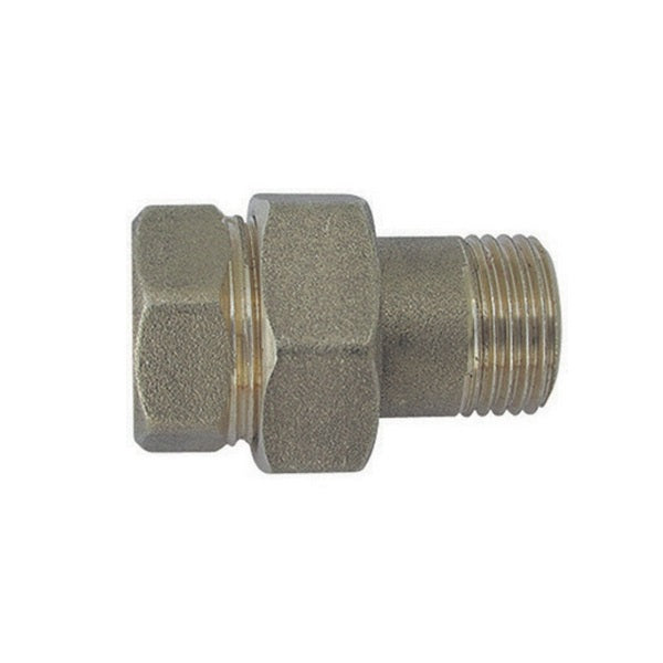RACCORDO DIRITTO MF 3 PEZZI OTTONE GIALLO 1" 1/2