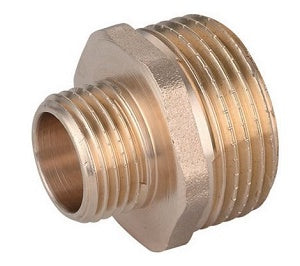 NIPPLE DIRITTO RIDOTTO MM OTTONE GIALLO IBP 1"1/2 x 1"1/4
