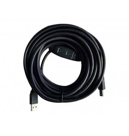 CAVO ADJ USB 2.0 A/B 10mt M/M CON RIPETITORE DI SEGNALE COLORE NERO