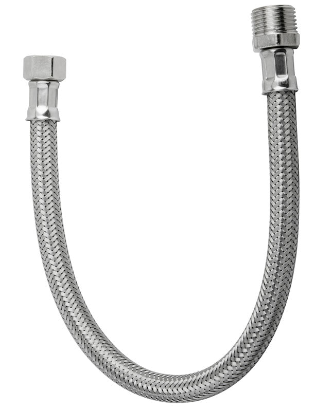 FLESSIBILE IN ACCIAIO AISI 304 1/2"M X 3/8"F  40 CM.  DN10