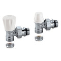 COPPIA VALVOLE PER RADIATORI ATTACCHI A SQUADRA O-RING 1/2" 14/16 ADATTATORE PER MULTISTRATO