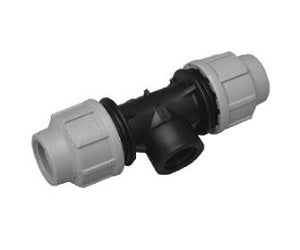 TEE A 90° C/DERIVAZIONE FEMMINA IKARO RACCORDO PER POLIETILENE 1" x 32
