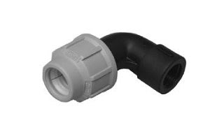 GOMITO A 90° C/DERIVAZIONE FEMMINA IKARO RACCORDO PER POLIETILENE 1" x 32