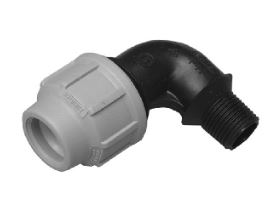 GOMITO A 90° C/DERIVAZIONE MASCHIO IKARO RACCORDO PER POLIETILENE 3/4 x 25