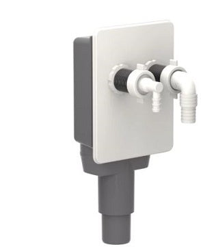 SIFONE A INCASSO DOPPIO PER SCARICO ELETTRODOMESTICI ESTRAIB. ABS ø 40/50 mm