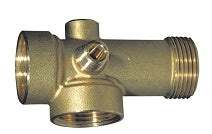 RACCORDO 5 VIE PROLUNGATO IN OTTONE H. 91 MM
