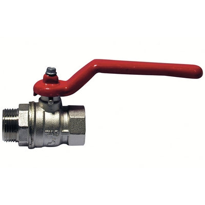 VALVOLA A SFERA MF CON LEVA ROSSA 1"1/2