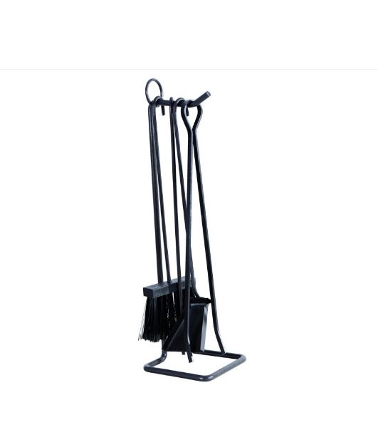 ATTREZZATURA CAMINO ANTRACITE PRIMO SET 4 PEZZI-652