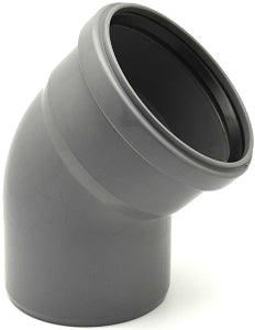 CURVA HTB 45° Ø 40 mm IN POLIPROPILENE GRIGIO