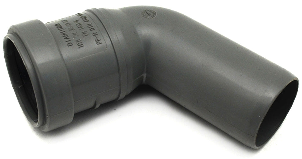 CURVA HTB 67° Ø 40 mm IN POLIPROPILENE GRIGIO