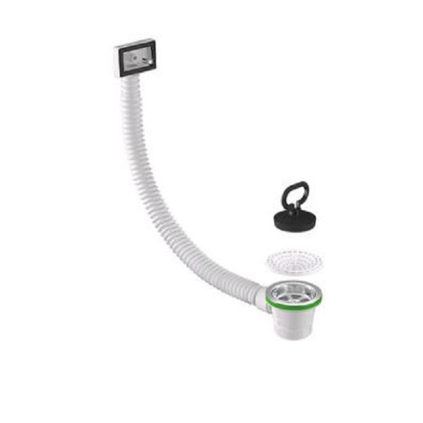 PILETTA PER LAVELLO CUCINA CON TROPPO PIENO RETTANGOLARE DIAM. 70 x 1"1/2