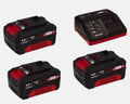SET 3 BATTERIE 18V 4,0 AH E CARICABATTERIE COMPATTO UNIVERSALE PER DISPOSITIVI POWER X-CHANGE
