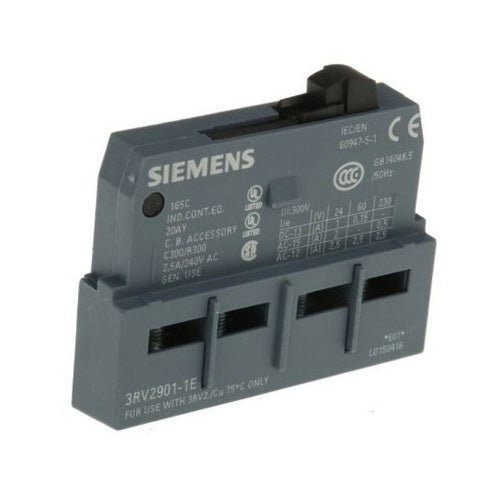 INTERRUTTORE AUSILIARIO SIEMENS FRONTALE 1L+1R PER SERIE RV2 3RV29011E