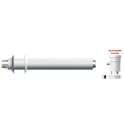 KIT SCARICO COASSIALE 60/100 PARTENZA VT L. 750 mm 750 PER SCALDINO TIRAGGIO FORZATO