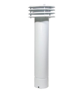 ESALATORE FUMO VENTILATO IN LAMIERA VERNICIATA BIANCA Diam. 115