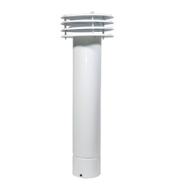 ESALATORE FUMO VENTILATO IN LAMIERA VERNICIATA BIANCA Diam. 135