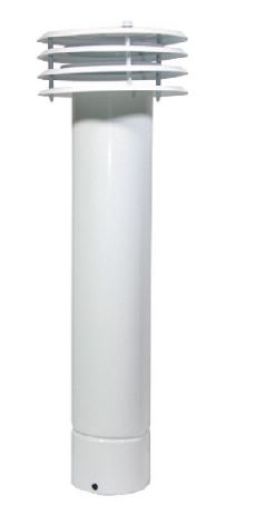 ESALATORE FUMO VENTILATO IN LAMIERA VERNICIATA BIANCA Diam. 140