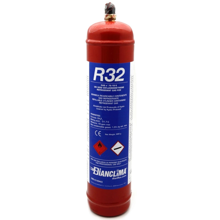 BOMBOLA RICARICABILE GAS REFRIGERANTE R32 PER CLIMATIZZATORI 780 gr.
