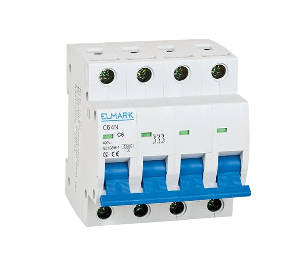 INTERRUTTORE MAGNETOTERMICO ELMARK 4 POLI 32A 6kA