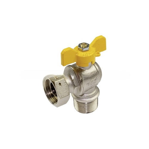 VALVOLA A SFERA A SQUADRA MASCHIO PER GAS CON GIRELLO 1/2" X 3/4"