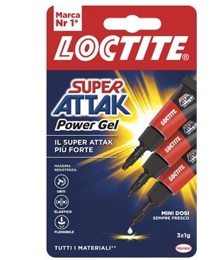 SUPER ATTAK LOCTITE POWER GEL 3X1 GR.