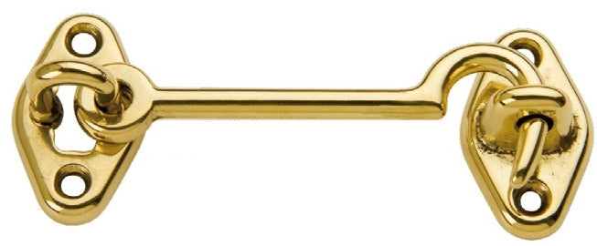 GANCIO FERMAFINESTRE 80 mm IN OTTONE LUCIDO