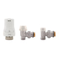 KIT VALVOLE TERMOSTATICHE AD ANGOLO MASCHIO 3/8"