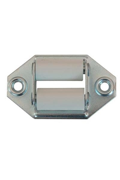 GUIDACINGHIA A RULLI FORI ORIZZONTALI ZINCATO RULLI NYLON MM 60X35