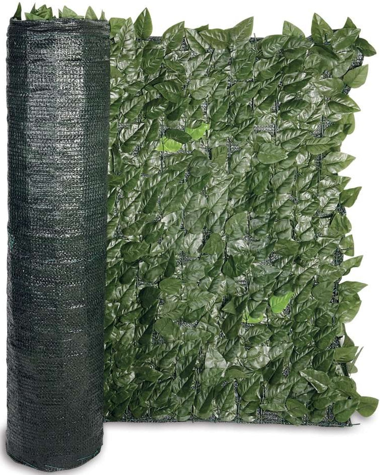 ROTOLO SEMPREVERDE LAURO VERDE SCURO CON RETE D'OMBRA 1×3 METRI