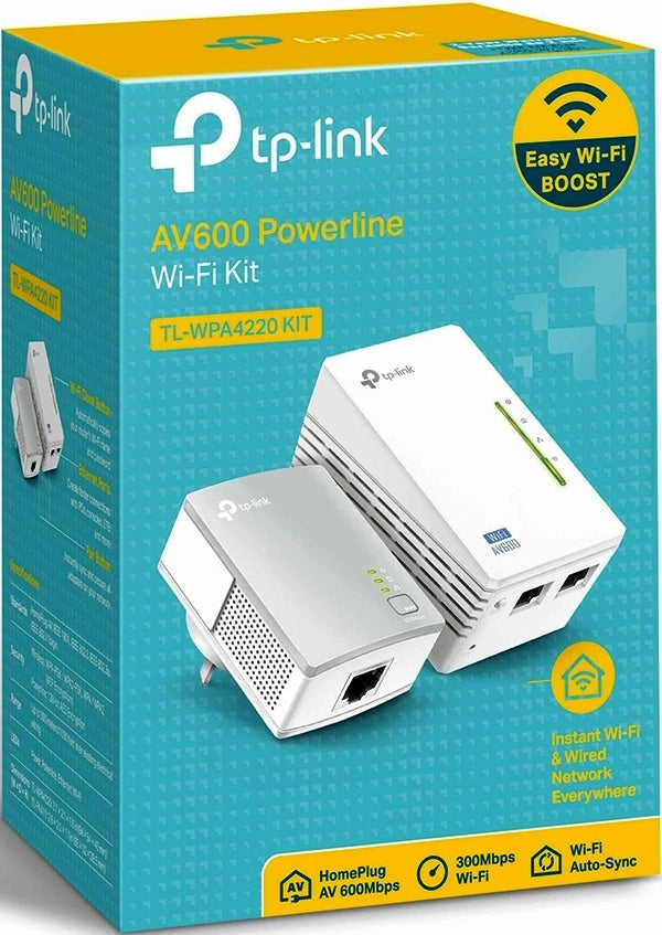 STARTER KIT POWERLINE AV600 WIRELESS N 300 Mbps CON 2 PORTE ETHERNET
